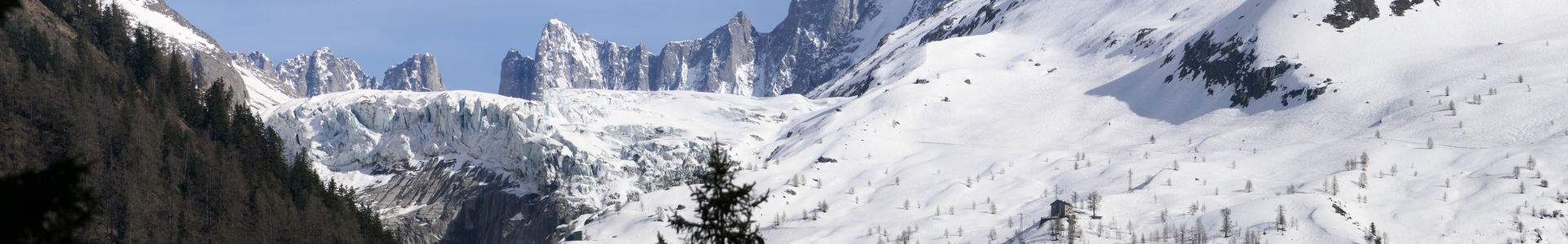Vue sur le glacier d’Argentière, France